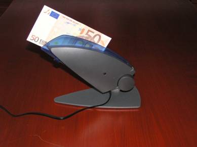 kézi euro bankjegyvizsgáló